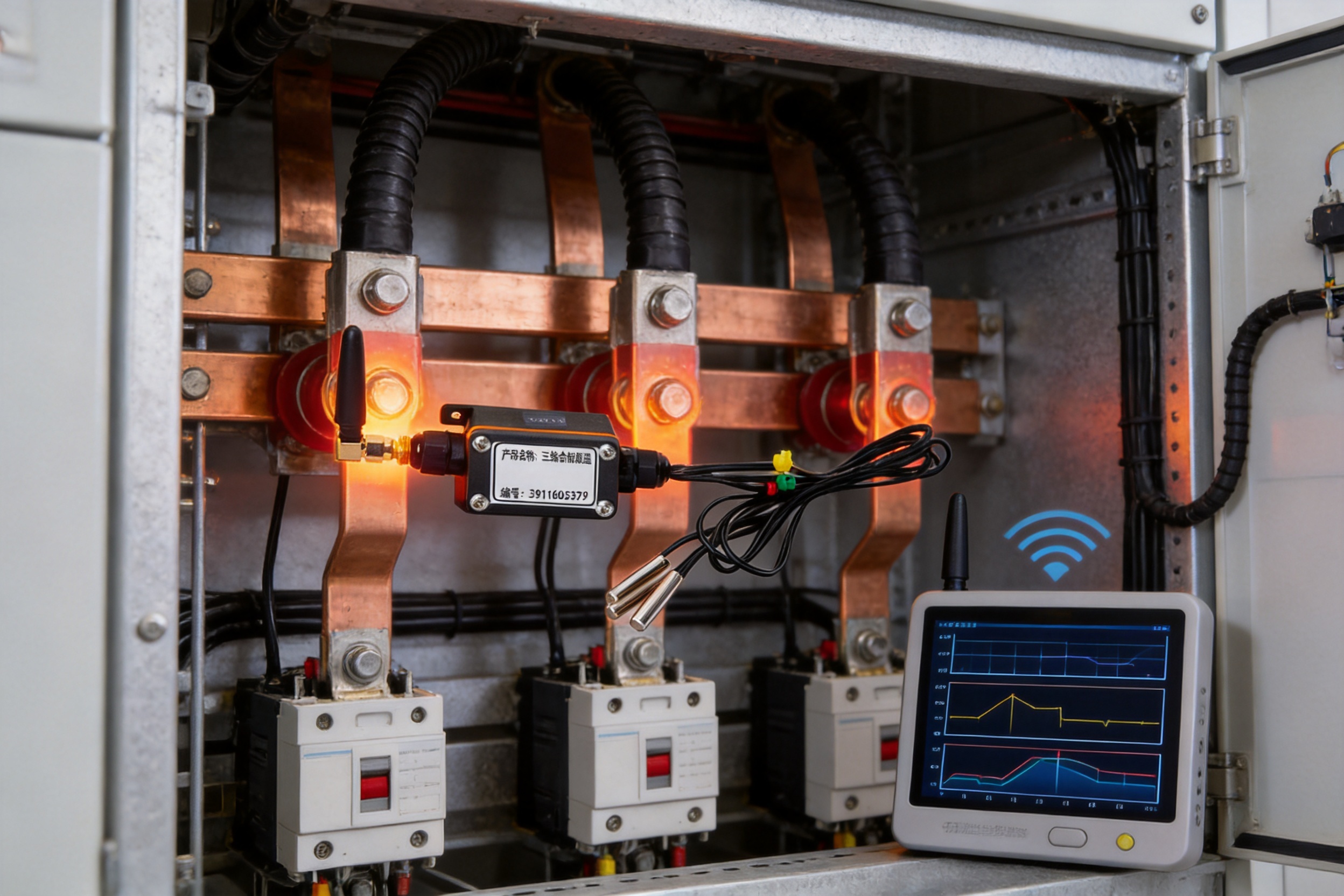 Active Three-Channel Wireless Temperature Sensor for Low-Voltage Switchgear Monitoring