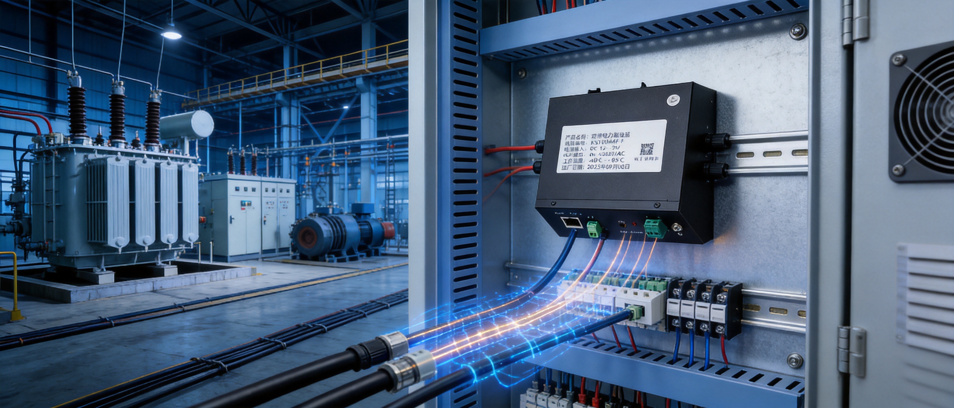 High-Voltage Broadband Power Line Transceiver for Industrial IoT Networks