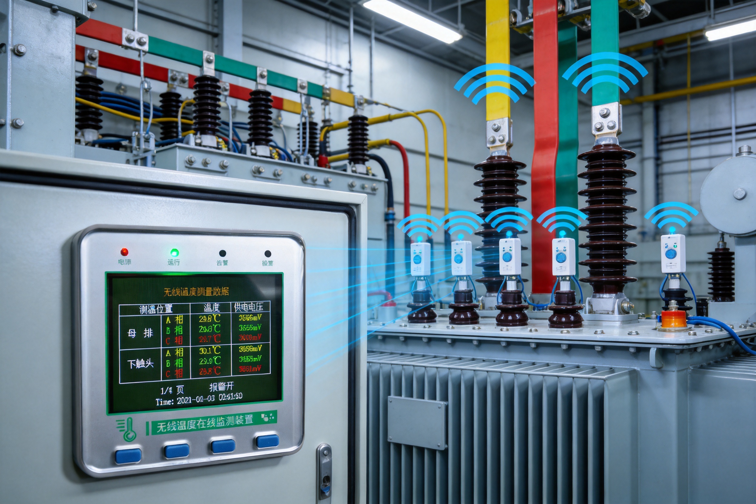 Small Color Screen Wireless Temperature Measurement Host for High-Voltage Equipment
